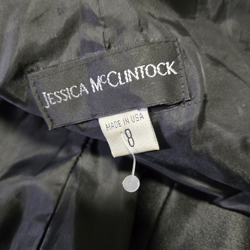 Jessica McClintock Elegant Black Strapless Gown - Picture 5 of 6